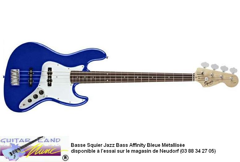 Basse Squier JB Affinity Bleu Metal